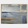 Tactile Neutral Abstract Oil Painting Gold Luxe Modern