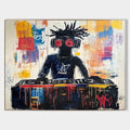 Vibrant DJ Theme Urban Graffiti Abstract Painting