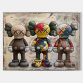 Pop Art Character Trio Oil Painting