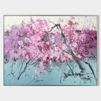 Hyperrealism Art Vibrant Cherry Blossom Tree Painting