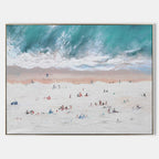 Ocean Wave Beach Scene Oil Painting