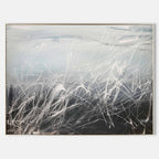 Abstract Textured Monochrome Strokes Oil Painting