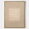 Wabi-Sabi Minimalist Neutral Grid Texture Oil Painting
