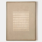 Wabi-Sabi Minimalist Neutral Grid Texture Oil Painting