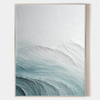 3D Textured Ocean Waves Coastal Wall Art