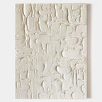 Minimalist 3D Textured White Wall Art