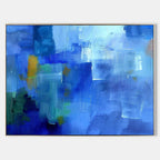Wall Art Abstract Blue Gradient Minimalist