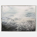 Textured Monochrome Strokes Oil Painting Framed Sleek