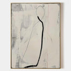 Contemporary Minimalist Line Art Figure Painting