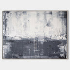 Minimalist Gray Two-Tone Abstract Painting