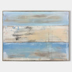 Soft Coastal Art Blue-Neutral Textures & Distressed Painting