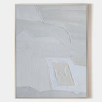 Light Gray Textured Abstract Wall Art Square