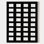 Black And White Grid Textured Wall Art