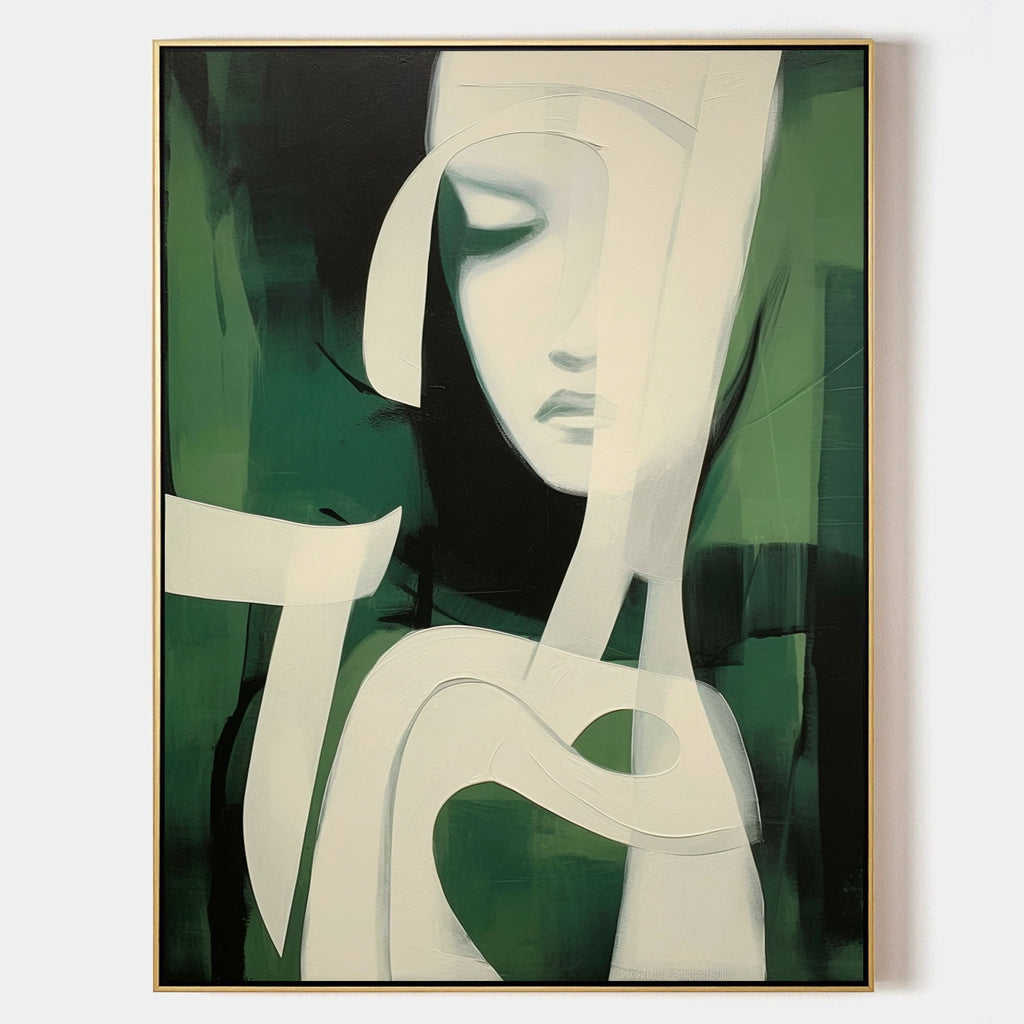 Abstract Female Portrait Oil Painting