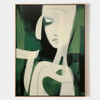 Abstract Female Portrait Oil Painting