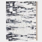 Black White Impasto Abstract Oil Textured Painting