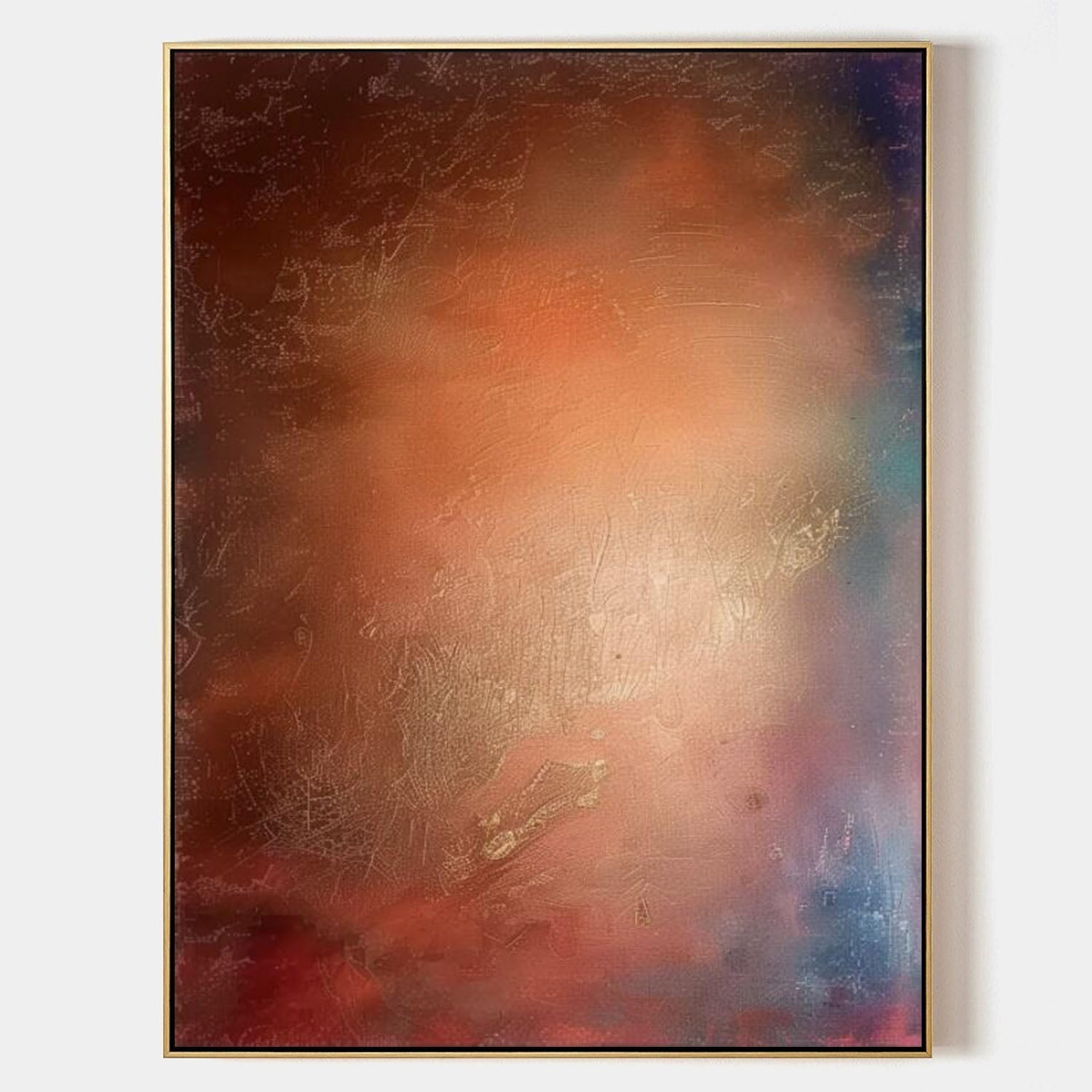 Luminous Gradient Abstract Impasto Painting