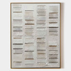 Wabi-Sabi Linear Bas-Relief Painting