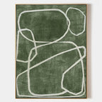 Green Abstract Organic Shapes Painting