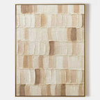 Terracotta Textured Grid Oil Painting