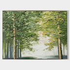 Canvas 3D Textured Forest Landscape Painting