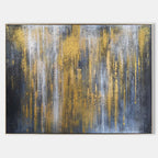 Gilded Rain Abstract Painting