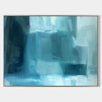 Cool-Tone Urban Oil Painting Textured Drips