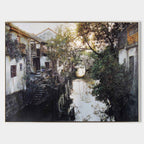 Impressionist Jiangnan Water Town Oil Painting