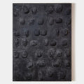 3D Textured Black Wall Art Abstract Tactile Dot