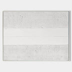 Minimalist White Textured Abstract Oil Painting