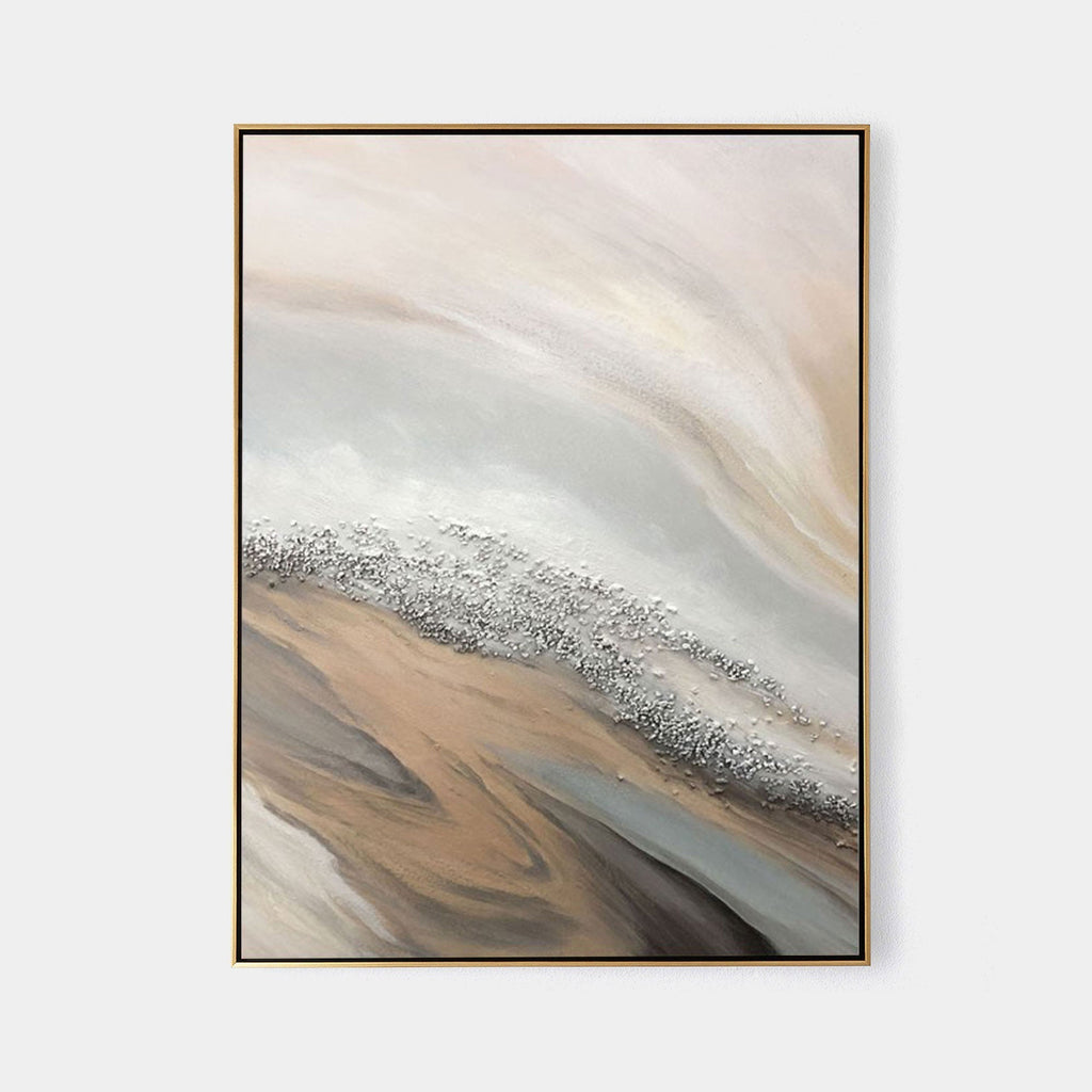 Textured Coastal Dunes Abstract Painting