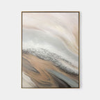 Textured Coastal Dunes Abstract Painting