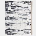 Black White Impasto Abstract Oil Textured Painting