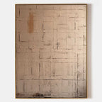 Wabi-Sabi Neutral Grid Texture Painting