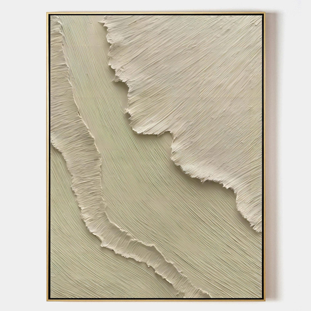 Textured Impasto Neutral Tone Abstract Painting