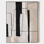 Geometric Monochrome Abstract Painting