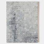 Silver Gray Textured Grid Wall Art
