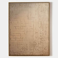Light Brown Textured Geometric Patchwork Wall Art