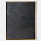 Monochrome Textured Abstract Wall Art Square