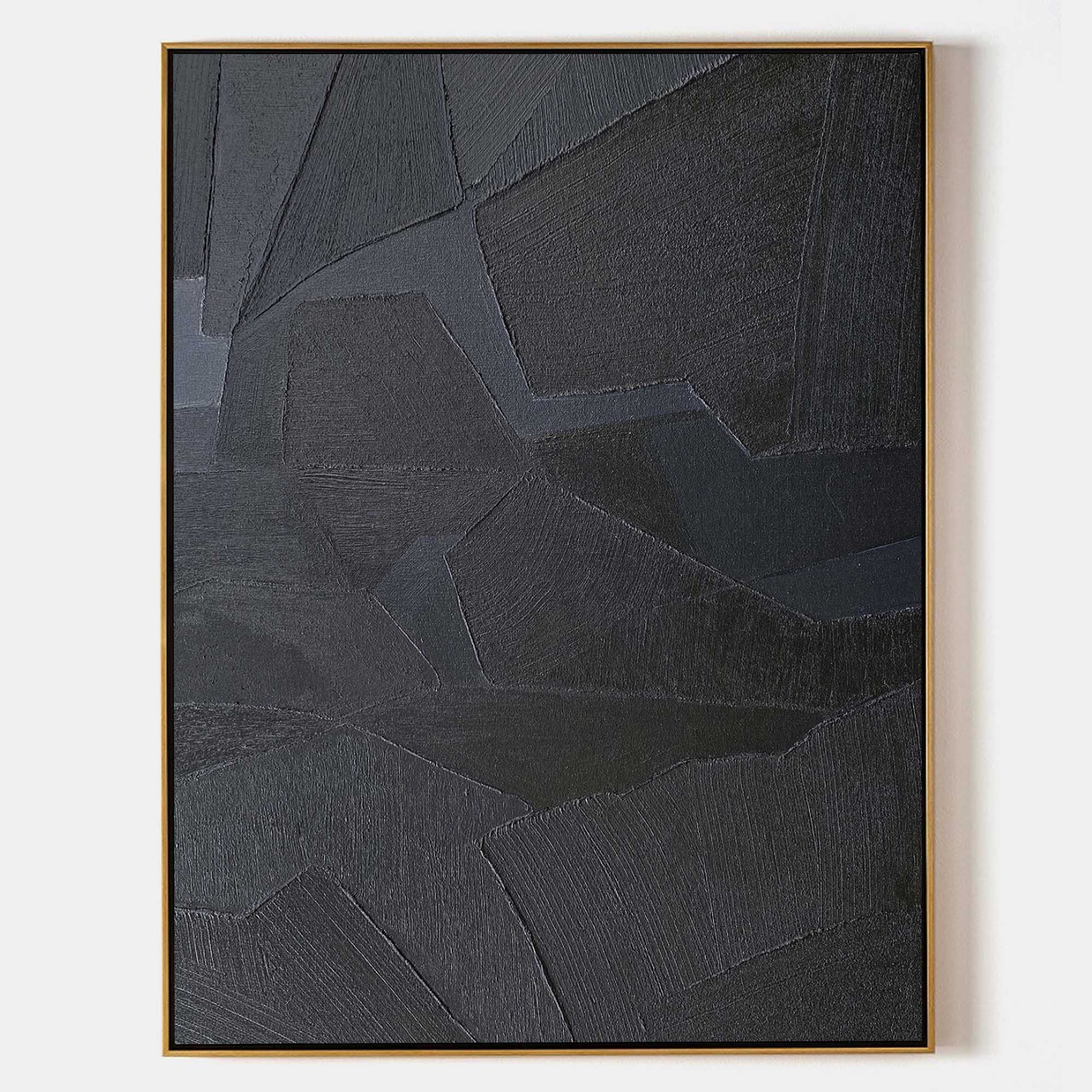 Monochrome Textured Abstract Wall Art Square