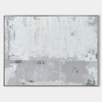 Minimalist Gray Block Painting Horizontal Modern