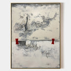 Minimalist Neutral Abstract Oil Painting