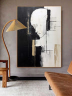 Contemporary Minimalist Art Portrait Painting