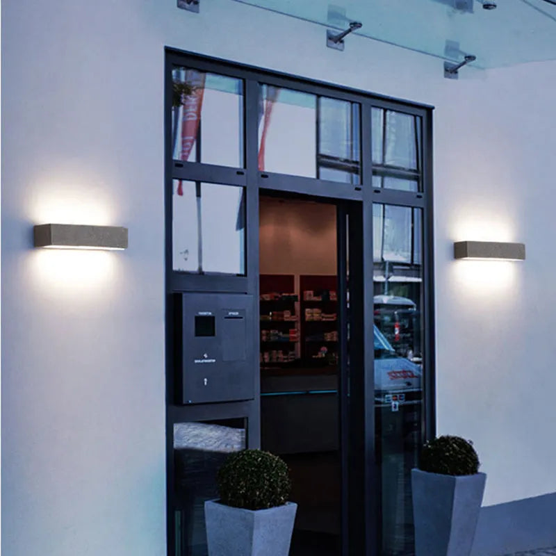 Fyra LED Outdoor Wall Lamp, Black & White