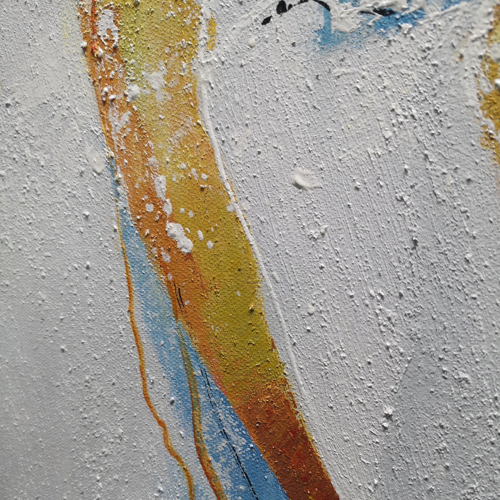 Cracked Earth Abstract Painting Vertical