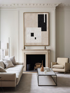 Minimalist Geometric Abstract Oil Painting