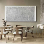 Textured Grid Painting Black White Neutral