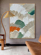 Morandi Tone Impasto Floral Textured Wall Art