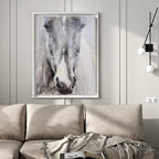 Monochrome Horse Head Oil Painting