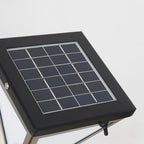 Ray Modern Metal Tapered Solar Outdoor Path Light, Black
